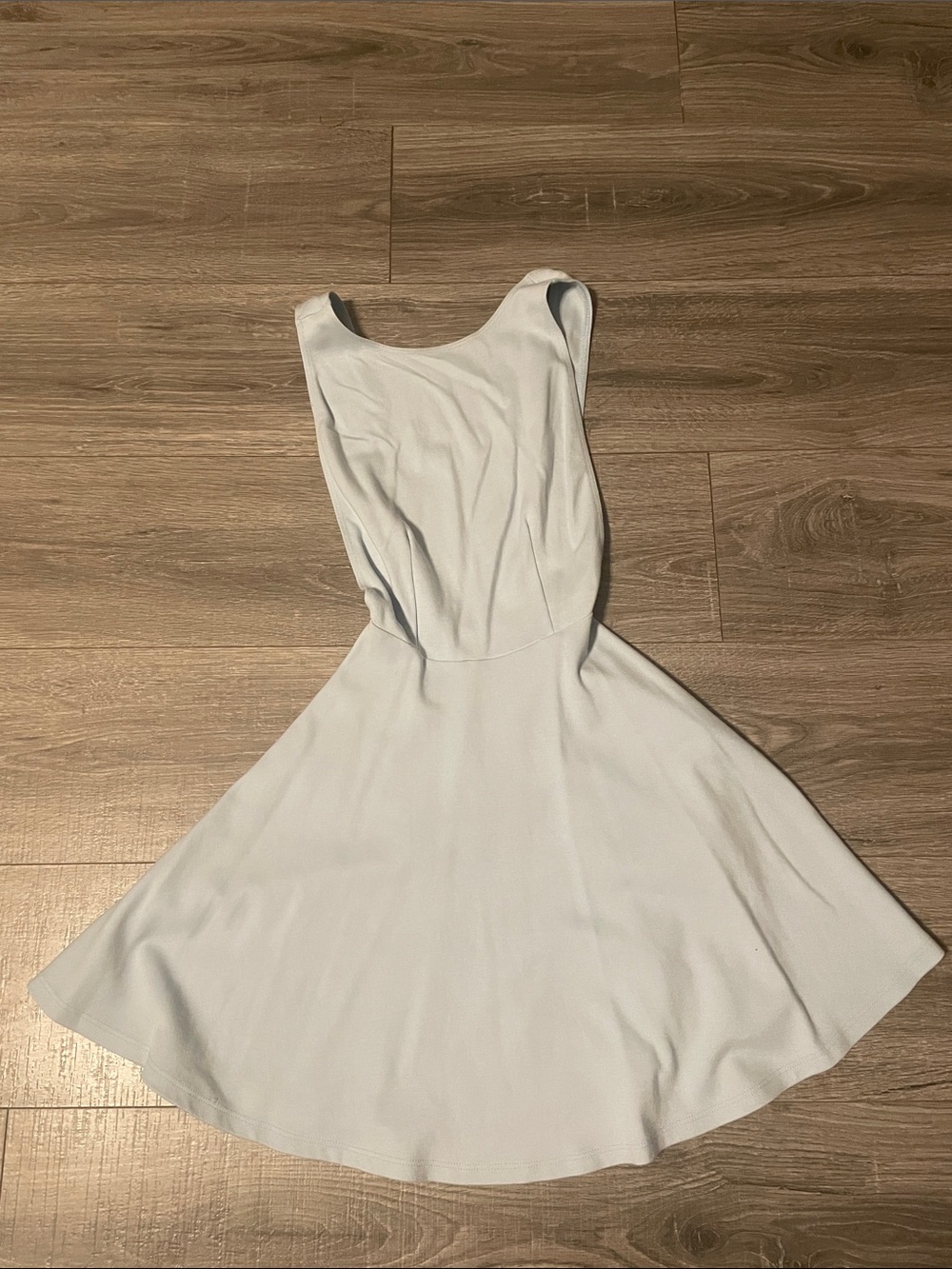 American Apparel Sleeveless and backless mini Dress in Light Blue